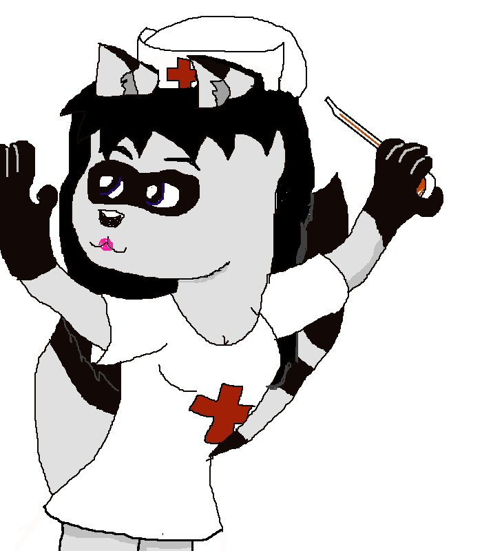 Nurse Taffy Raccoon by Babs