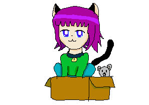 catgirl in box by Babs
