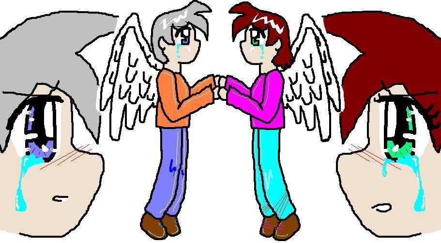 MS Paint doodle of angels by Baby-Bunny