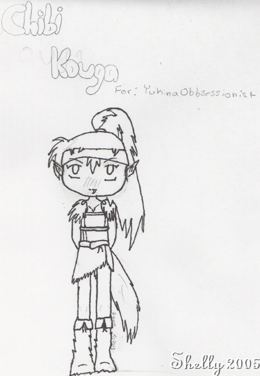 Chibi Kouga (for YukinaObbsessionist) by Baby_Kagomae_Gurl