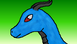 blue dragon head by Baka_Minku