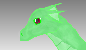 Green dragon head by Baka_Minku