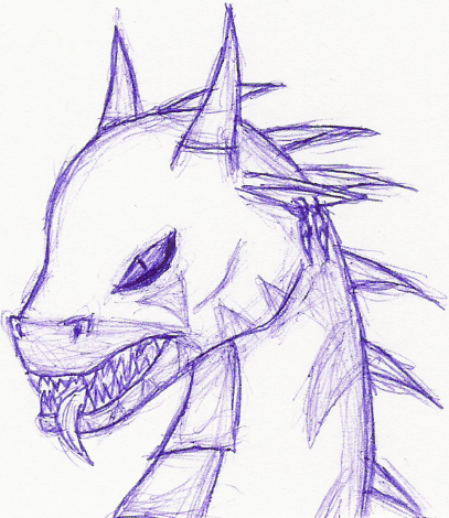 dragon sketch by Baka_Minku