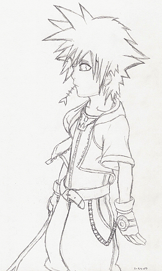 Sora sketch by Baka_Minku