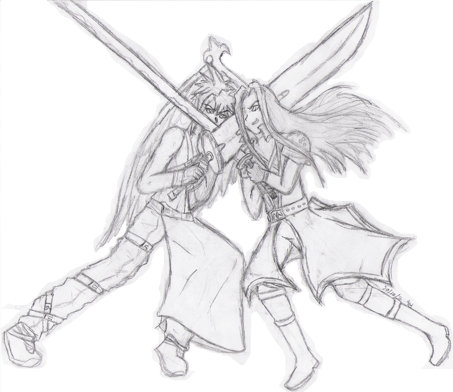 Cloud Vs Sephiroth by Bakagami