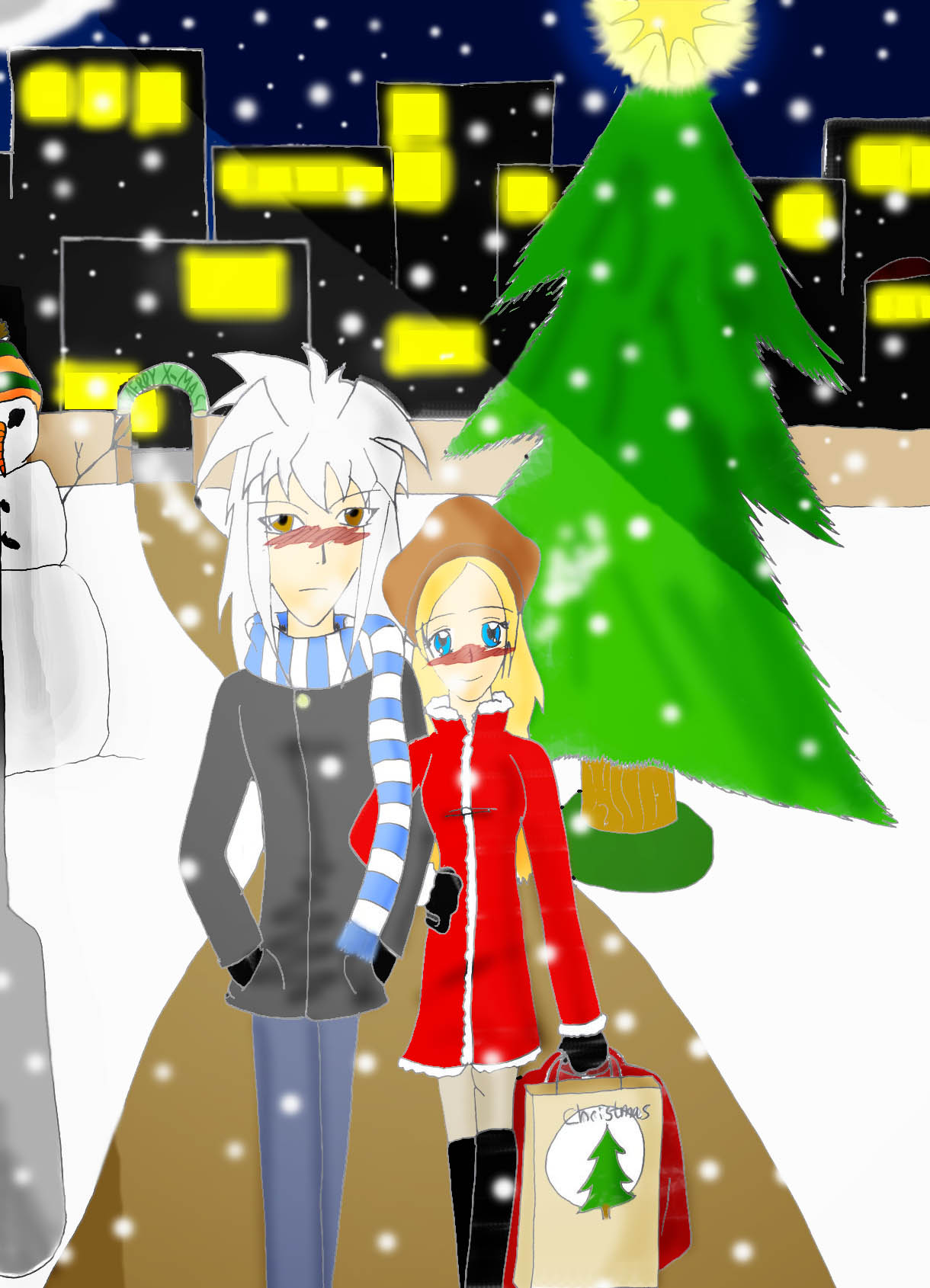 Bakura and me on Christmas walk by Bakura_Angel_of_Light