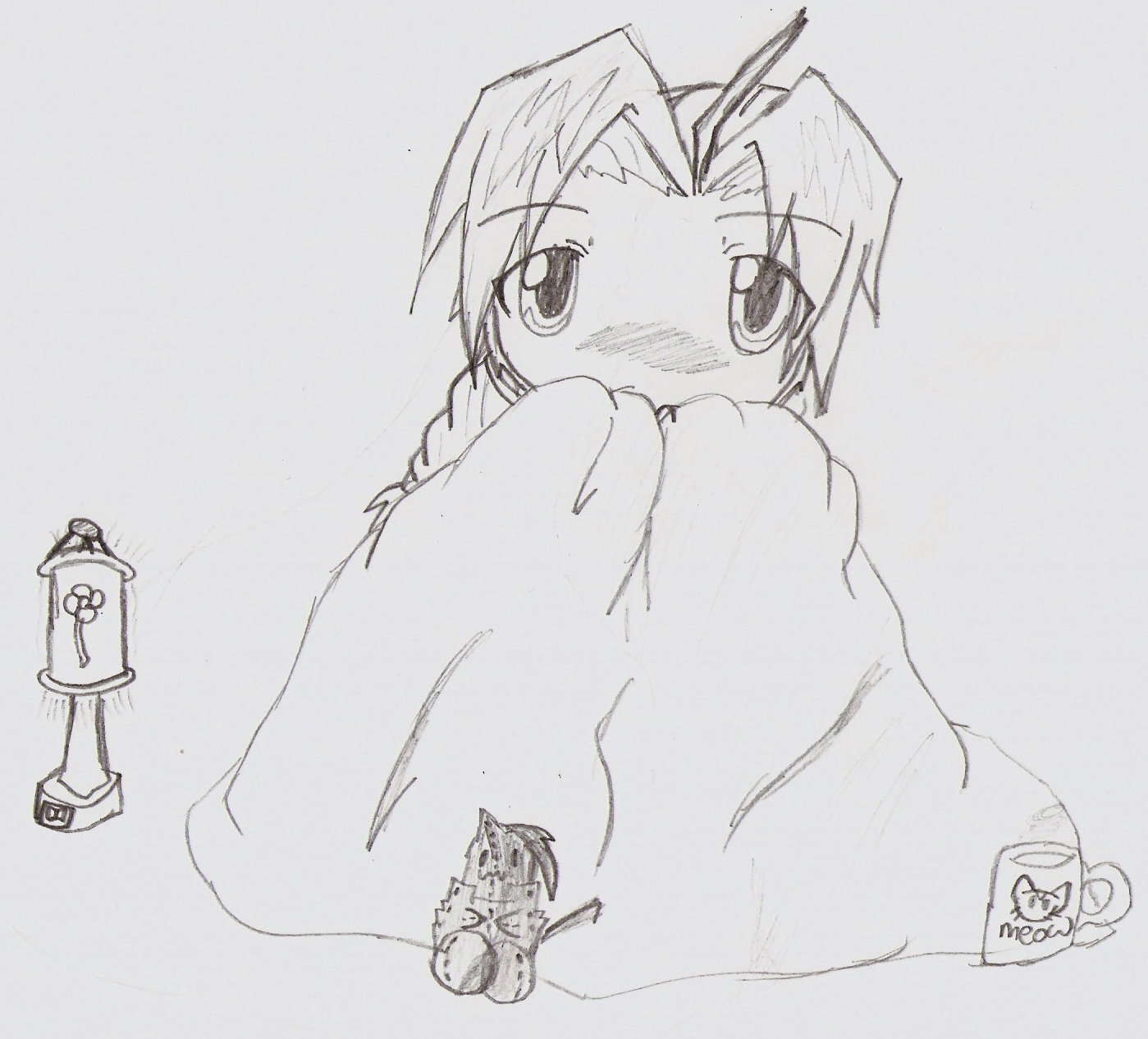 Chibi Ed in blanket by Bakura_Lover