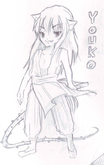 Youko in my Notebook by BananaPocky
