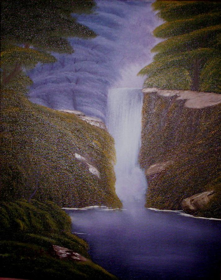 Purple Waterfall by Bananna_Brite