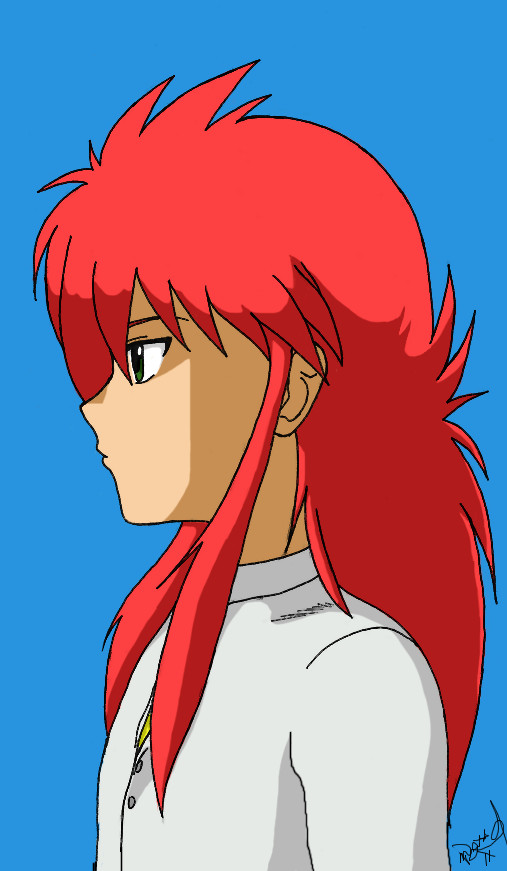 Kurama coloured on PS by BaneofDarkness