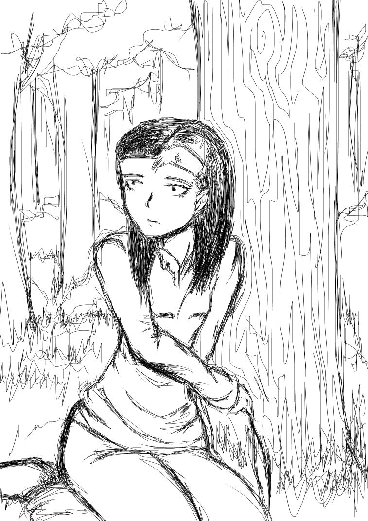 Ayame in a Forest by BaneofDarkness
