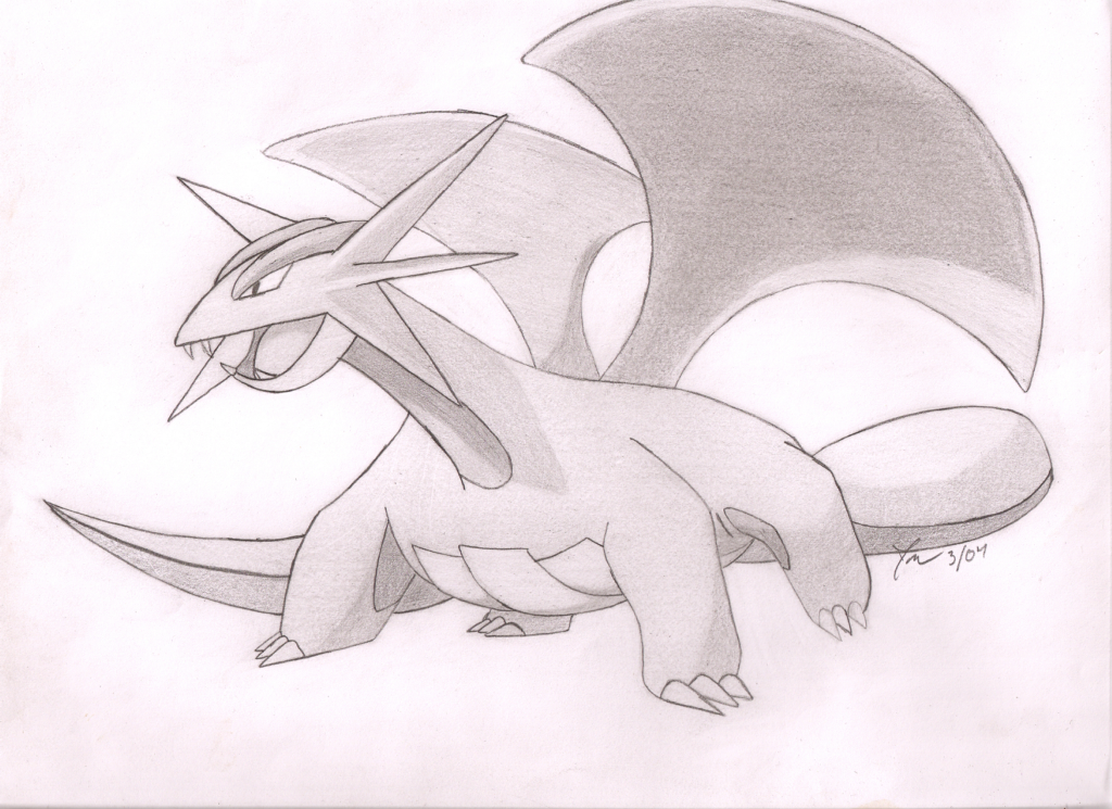 Salamance in pencil by Battou
