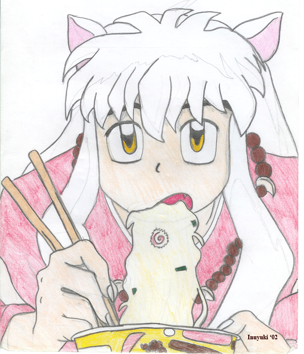 Inuyasha and his Ramen Noodles by Battousai