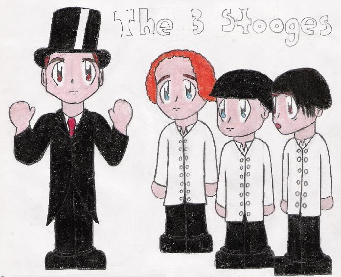 Ted Healy and his Racketeers (Larry, Moe, Shemp) by Beansie