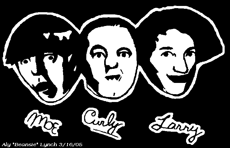 Moe, Curly, & Larry by Beansie