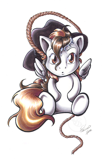 Chibi Lady Wrangler commish by Bee-chan