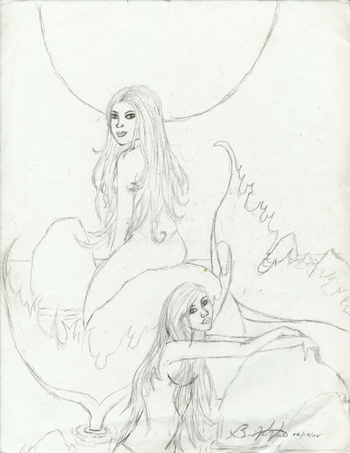 mermaids sketch by BekkiVV