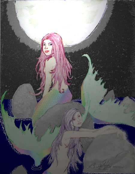 Mermaids-color by BekkiVV