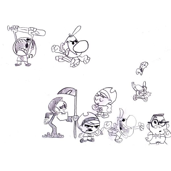 Billy and Mandy Doodles by BillyTheStupid