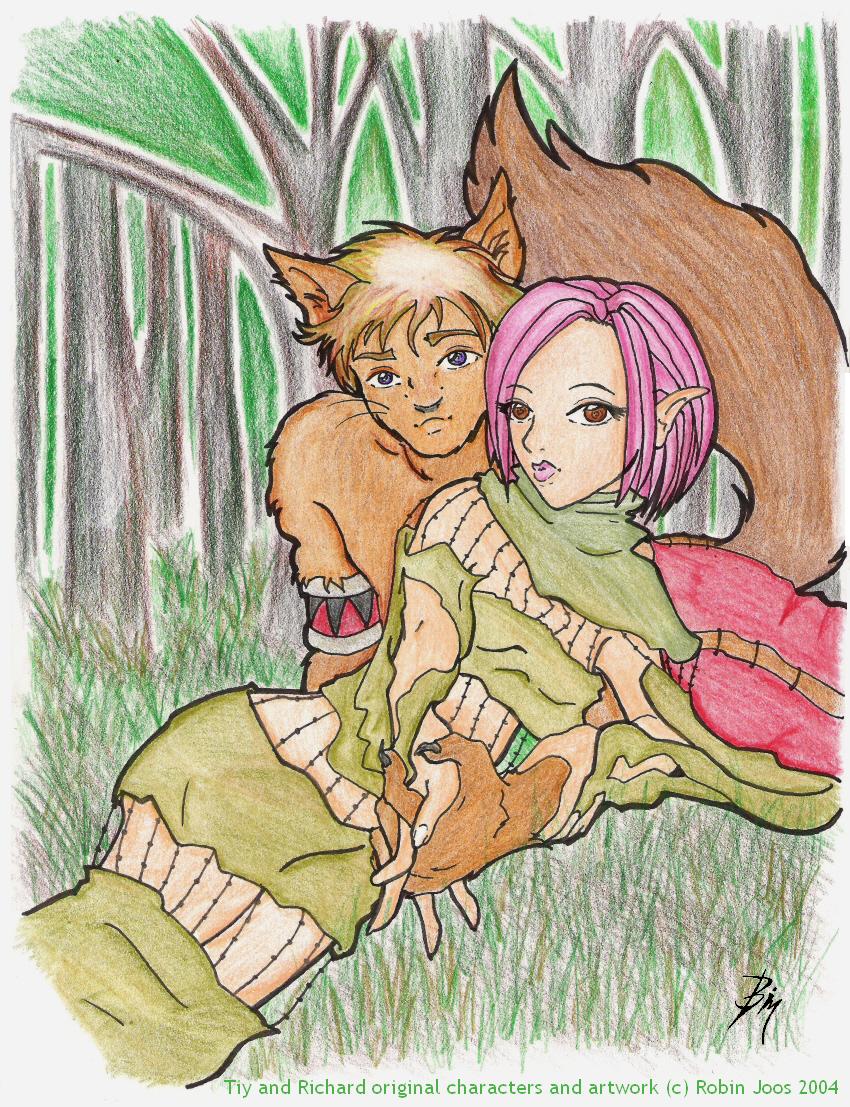Tiy and Richard in the Forest by Bin-chan