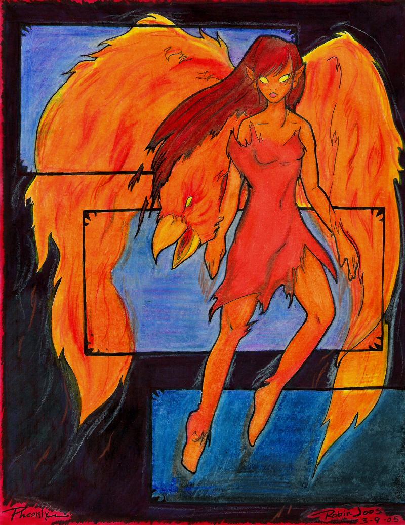 Commission 03 - Phoenix by Bin-chan