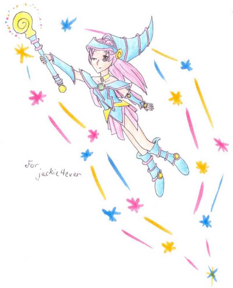 Jackie the Dark Magician Girl - Request for jackie4ever by Birdz555