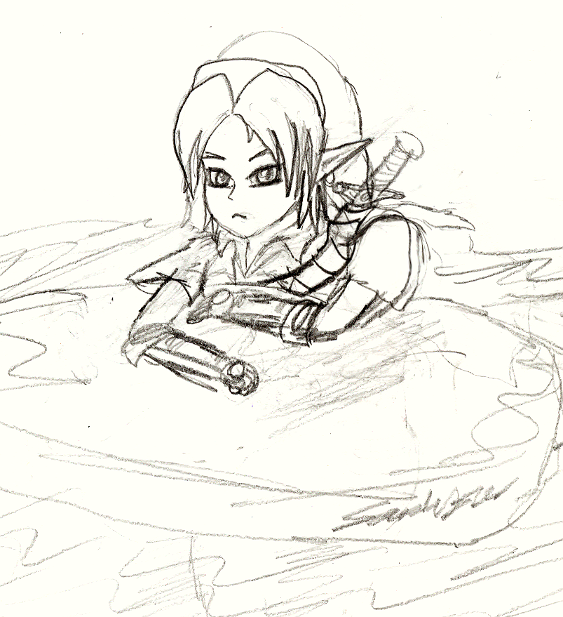 Quick drawing of link by BlA5tFiRe