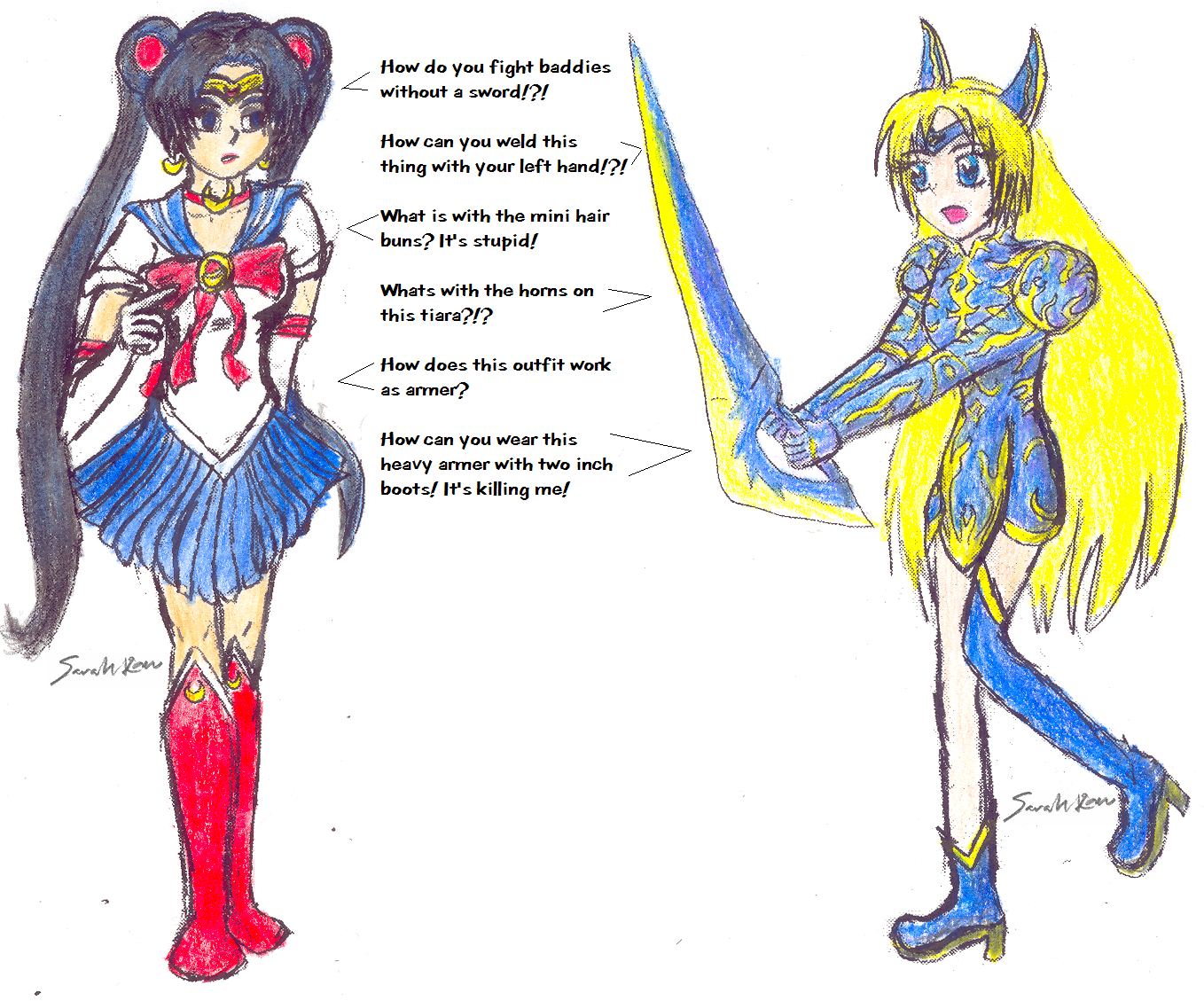 Crossover Sailor Moon and Rose from legend of dragoon by BlA5tFiRe