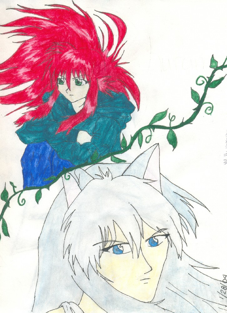 Kurama/Yoko *colored* by BlackAndWhiteMagick