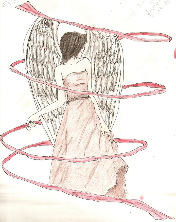 Ribboned Angel by BlackAndWhiteMagick