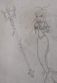 Mermaid trident (orginal drawing) by BlackFish