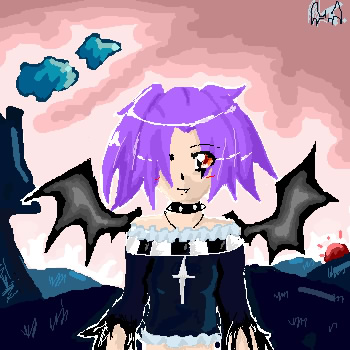 [pixel art] Demonish girl by BlackRose