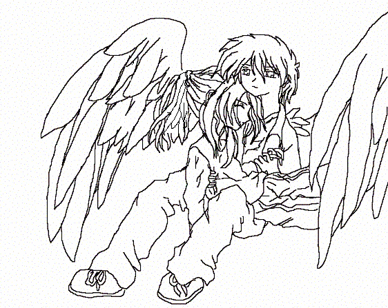 Gardian angel by BlackWingedAngel009