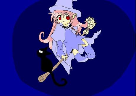 Chibi Witch Girl by BlackWingedAngel009