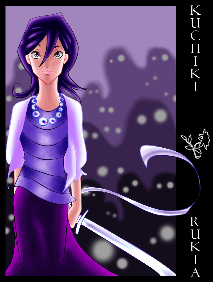 Kuchiki Rukia: Violet Hollows by Black_Breeze