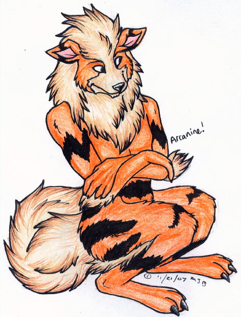 Arcanine anthro by Black_Cat