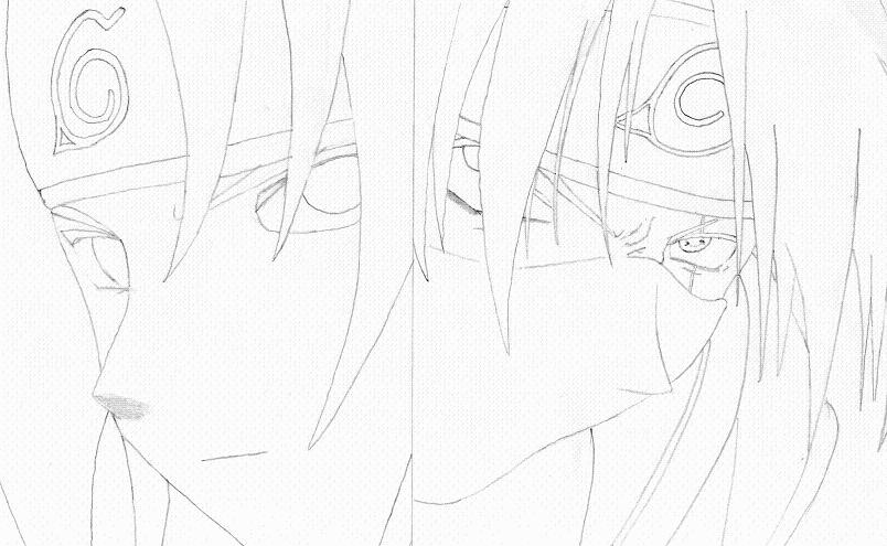 Sasuke and Kakashi by Black_Tiger