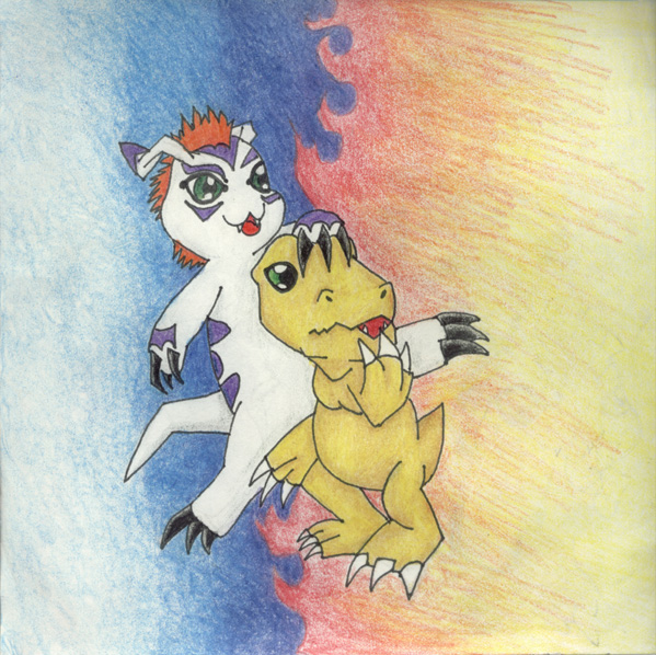 Gomamon and Augumon (for Tikal777) by Blade