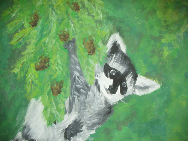 Racoon in a Tree by Blade