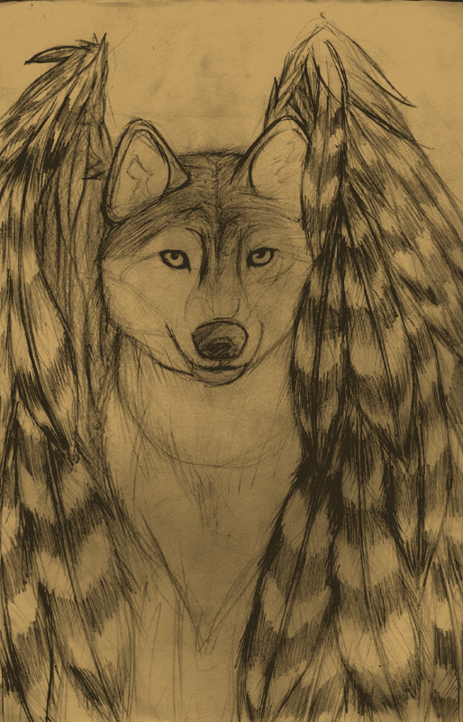 Winged Wolf (for winged_wolf_of_the_sky) by Blade