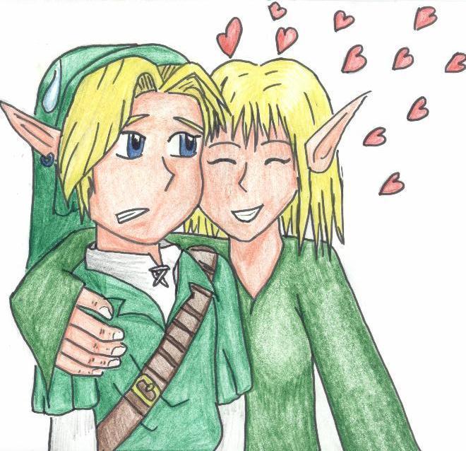 ChibiGir and Link (fixed, hoplfully...) by Blade