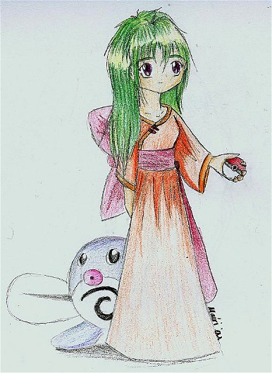 Requested pic: Girl with Poliwag for Shishi_hunter by Blader_Mairiel
