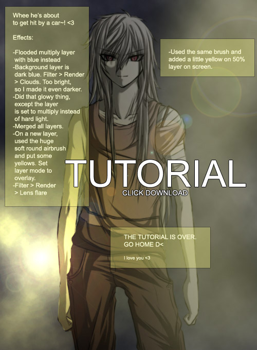 Anime Draw/Colour Tutorial by BlahxChan