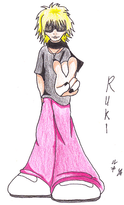 Ruki's Great Pink pants xD by Blencem