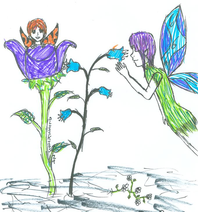 faeries and flowers by Bliss_Kiss29