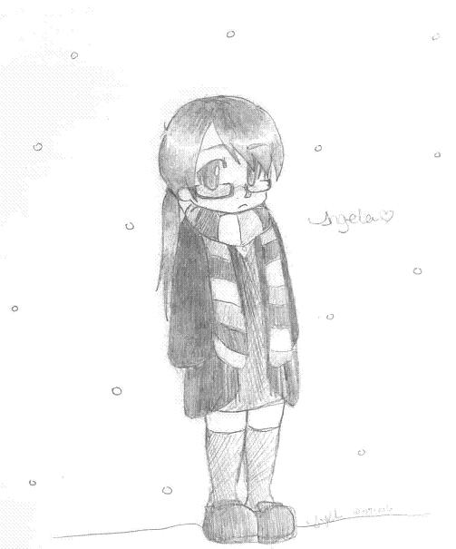 Angela in the Snow by BloodRoses1619