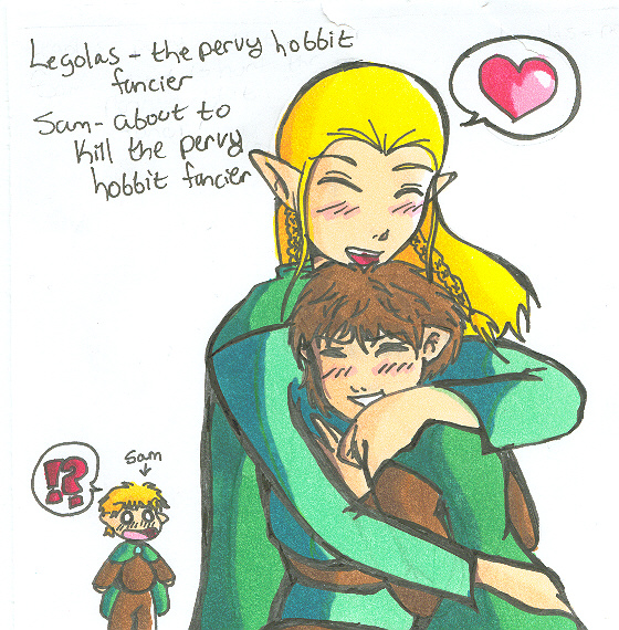 Legolas and Frodo(very secret diaries humor) by BloodRoses1619