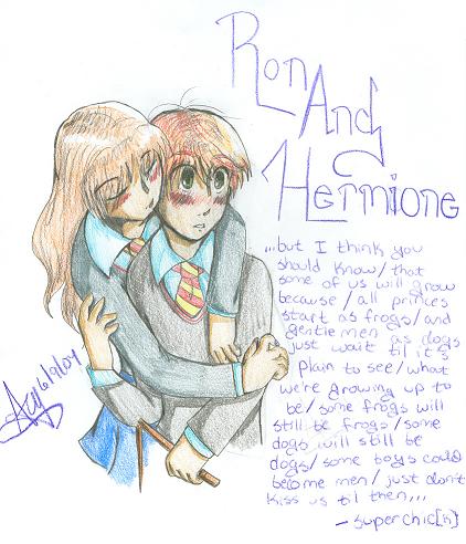 Ron and Hermione by BloodRoses1619