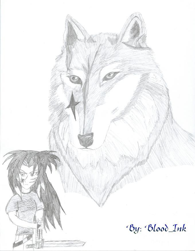 Me and my wolf form by Blood_ink