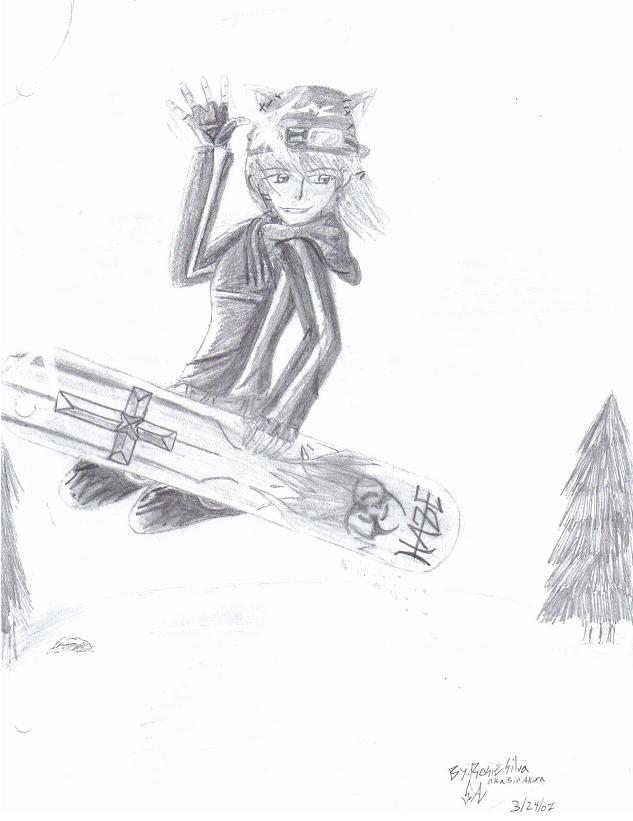 Haze on snowboard by Blood_ink